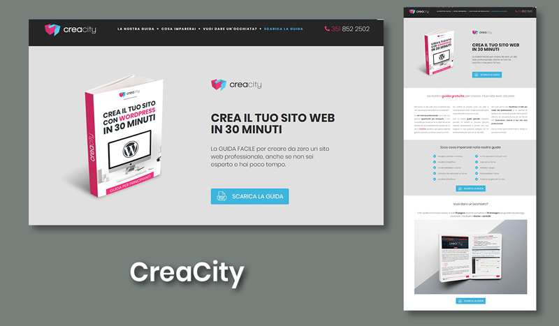 Creacity landing page
