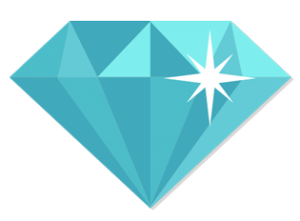 illustrazione di un diamante azzurro che suggerisce l'idea del valore offerto all'utente da una squeeze page.
