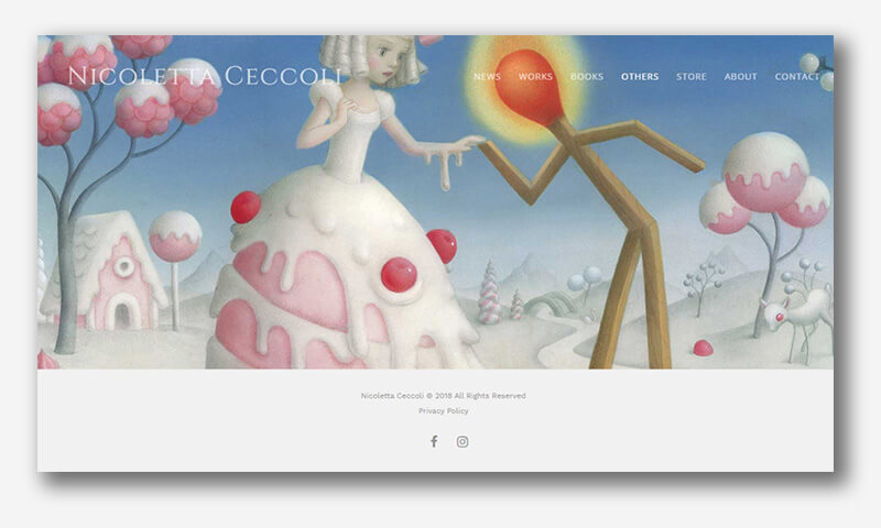 siti web belli e semplici (esempio 3) sito web Nicoletta Ceccoli