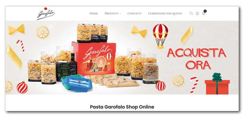  esempio 3: sito: eCommerce Pastificio Garofalo