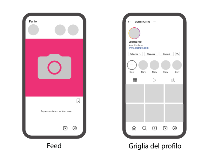 Differenza tra Feed e Griglia del profilo di Instagram